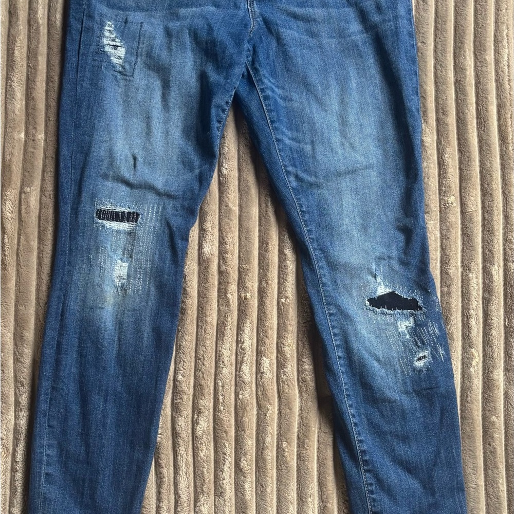 GAP Women's Distressed Skinny Jeans - Blue